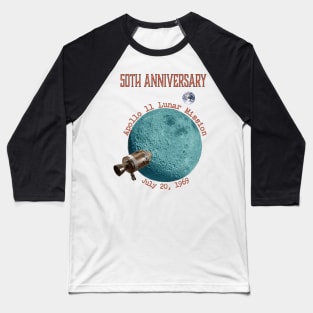 Apollo 11 Lunar Landing 50th Anniversary of First Man on the Moon Baseball T-Shirt